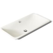 Kohler Iron Plains 30" Cast Iron Drop-In, Undermount or Vessel Bathroom Sink with Overflow Biscuit
