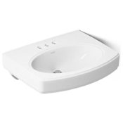 Kohler Pinoir 18" Wall Mounted Bathroom Sink with 3 Holes Drilled and Overflow White