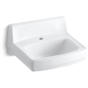 Kohler Greenwich 20-3/4" Wall Mounted Bathroom Sink with 1 Hole Drilled and Overflow White