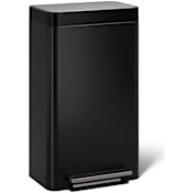 Kohler 8 Gallon Loft Stainless Steel Step Can with Quiet-Close Lid Black Stainless