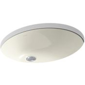 Kohler Caxton 21-1/4" x 17-1/4" Undermount Bathroom Sink with Overflow Biscuit