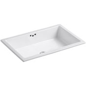 Kohler Kathryn 23-7/8" Undermount Bathroom Sink with Overflow and Glazed Underside White