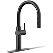 Kohler Crue Touchless 1.5 GPM Single Hole Pull Down Kitchen Faucet with Three-Function Spray Head Matte Black