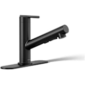 Kohler Crue 1.5 GPM Single Hole Pull Out Kitchen Faucet - Includes Escutcheon Matte Black