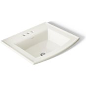 Kohler Archer 22-5/8" Drop In Bathroom Sink with 3 Holes Drilled and Overflow Biscuit