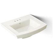 Kohler Archer 24" Pedestal Bathroom Sink with 3 Holes Drilled and Overflow Biscuit