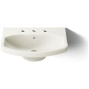 Kohler Cimarron 21" Pedestal Bathroom Sink with 3 Holes Drilled and Overflow Biscuit