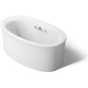 Kohler Sunstruck 61" Free Standing Acrylic Air Tub with Center Drain and Overflow White