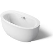 Kohler Sunstruck 61" Free Standing Acrylic Air Tub with Center Drain and Overflow White