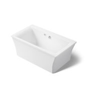 Kohler Stargaze 60" Free Standing Acrylic Soaking Tub with Center Drain and Bask Heated Surface White
