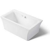 Kohler Stargaze 61" Free Standing Acrylic Air Tub with Center Drain and Overflow White