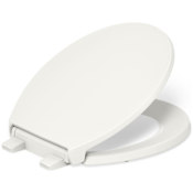 Kohler Border Round Closed-Front Toilet Seat with Soft Close and Quick Release Biscuit
