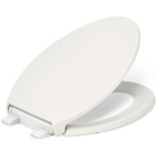 Kohler Border Elongated Closed-Front Toilet Seat with Soft Close and Quick Release Biscuit