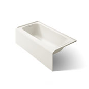 Kohler Avec 60" Three Wall Alcove Acrylic Soaking Tub with Left Drain Biscuit