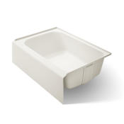 Kohler Avec 60" Three Wall Alcove Acrylic Soaking Tub with Right Drain Biscuit