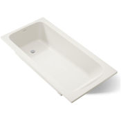 Kohler Avec 72" Drop In Acrylic Soaking Tub with Reversible Drain Biscuit