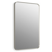 Kohler Essential 22-1/16" W x 34-1/16" H Rectangular Framed Bathroom Mirror Brushed Nickel