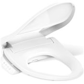 Kohler PureWash E545 Elongated Closed-Front Bidet Seat with Heated Seat, Adjustable Water Temperature and Pressure, Front and Rear Wash Modes, Automatically UV Light Self-Cleaning Wand, Quiet-Close, Quick-Release, and LED Night Light Technologies White