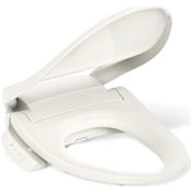 Kohler PureWash E545 Elongated Closed-Front Bidet Seat with Heated Seat, Adjustable Water Temperature and Pressure, Front and Rear Wash Modes, Automatically UV Light Self-Cleaning Wand, Quiet-Close, Quick-Release, and LED Night Light Technologies Biscuit