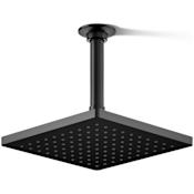 Kohler Honesty Square 8" Single Function 2.5 GPM Rainhead with MasterClean Sprayface Matte Black