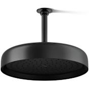 Kohler Statement Round 12" Single Function 2.5 GPM Rainhead with MasterClean Sprayface and Katalyst Air-Induction Technology Matte Black