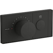 Kohler Anthem Thermostatic Valve Trim Only with Single Knob Handle and Volume Control - Less Rough In Matte Black