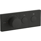 Kohler Anthem Two Function Thermostatic Valve Trim Only with Single Knob Handle, Integrated Diverter, and Volume Control - Less Rough In Matte Black