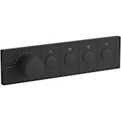 Kohler Anthem Four Function Thermostatic Valve Trim Only with Single Knob Handle, Integrated Diverter, and Volume Control - Less Rough In Matte Black