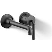 Kohler Tone 1.2 GPM Wall Mounted Mini-Widespread Bathroom Faucet Matte Black