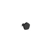 Kohler Occasion 1-5/8 Inch Geometric Cabinet Knob Matte Black