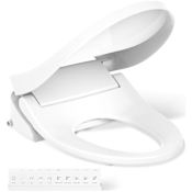 Kohler PureWash E815 Elongated Bidet Seat with Tactile Remote Control with Two Programmable User Presets, Front and Rear Wash Modes, Adjustable Water Temperature and Pressure, Heated Seat, Stainless Steel Wand, Warm-air Drying System, and Carbon Filter White