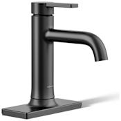 Kohler Venza 0.5 GPM Single Hole Bathroom Faucet Matte Black