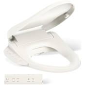 Kohler PureWash E725 Elongated Bidet Seat with Remote Control, Quiet-Close, Grip-Tight Bumpers, and Quick-Release Biscuit