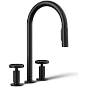 Kohler Billet 1.5 GPM Widespread Pre-Rinse Pull Down Kitchen Faucet Matte Black