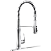 Kohler Bellera 1.5 GPM Single Hole Pull-Down Pre-Rinse Kitchen Faucet with Sweep Spray, Boost Spray, DockNetik, and MasterClean Technologies Polished Chrome