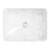 Kohler Sartorial Paisley 19-15/16" Rectangular Vitreous China Undermount Bathroom Sink with Overflow White