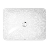 Kohler Sartorial Herringbone 19-15/16" Rectangular Vitreous China Undermount Bathroom Sink with Overflow White
