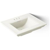 Kohler Memoirs Stately 24" Pedestal Bathroom Sink with 4" Centerset Faucet Holes Biscuit