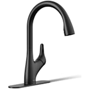 Kohler Rival 1.5 GPM Single Hole Pull Down Kitchen Faucet Matte Black
