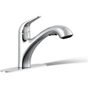 Kohler Jolt 1.5 GPM Single Hole Pull Out Kitchen Faucet Polished Chrome