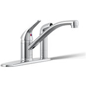 Kohler Jolt 1.5 GPM Widespread Kitchen Faucet - Includes Side Spray Escutcheon Polished Chrome