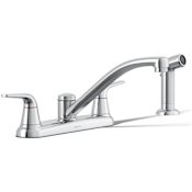 Kohler Jolt 1.5 GPM Widespread Kitchen Faucet - Includes Side Spray Escutcheon Polished Chrome