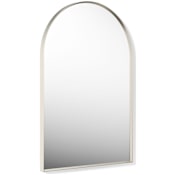 Kohler Essential 24" W x 36" H Arched Framed Bathroom Mirror Brushed Nickel