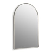 Kohler Essential 24" W x 36" H Arched Framed Bathroom Mirror Brushed Nickel