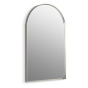 Kohler Essential 20" W x 32" H Arched Framed Accent Mirror Brushed Nickel