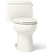 Kohler Santa Rosa One-piece Compact Elongated 1.28 GPF Toilet with Revolution 360 Swirl - Right Hand Flush Biscuit
