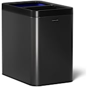 Kohler 22 Liter Stainless Steel and Plastic Dual Compartment Free Standing Open Top Trash Can Black Stainless