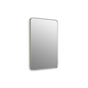 Kohler Essential 24" W x 36" H Transitional Rectangular Metal Framed Bathroom Wall Mirror Brushed Nickel