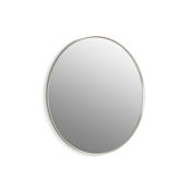 Kohler Essential 42-1/8" W x 42" H Transitional Circular Metal Framed Bathroom Wall Mirror Brushed Nickel
