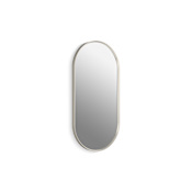 Kohler Essential 18" W x 36" H Transitional Oval Metal Framed Bathroom Wall Mirror Brushed Nickel